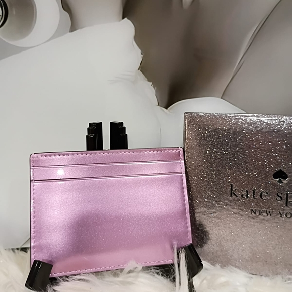 Kate Spade Metallic Pink Card Case - Picture 3 of 3